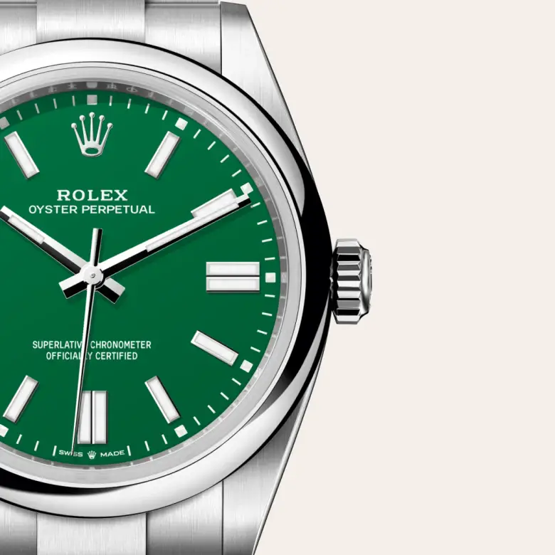 rolex oyster perpetual in oystersteel, m134300-0004 - watch palace, Third image