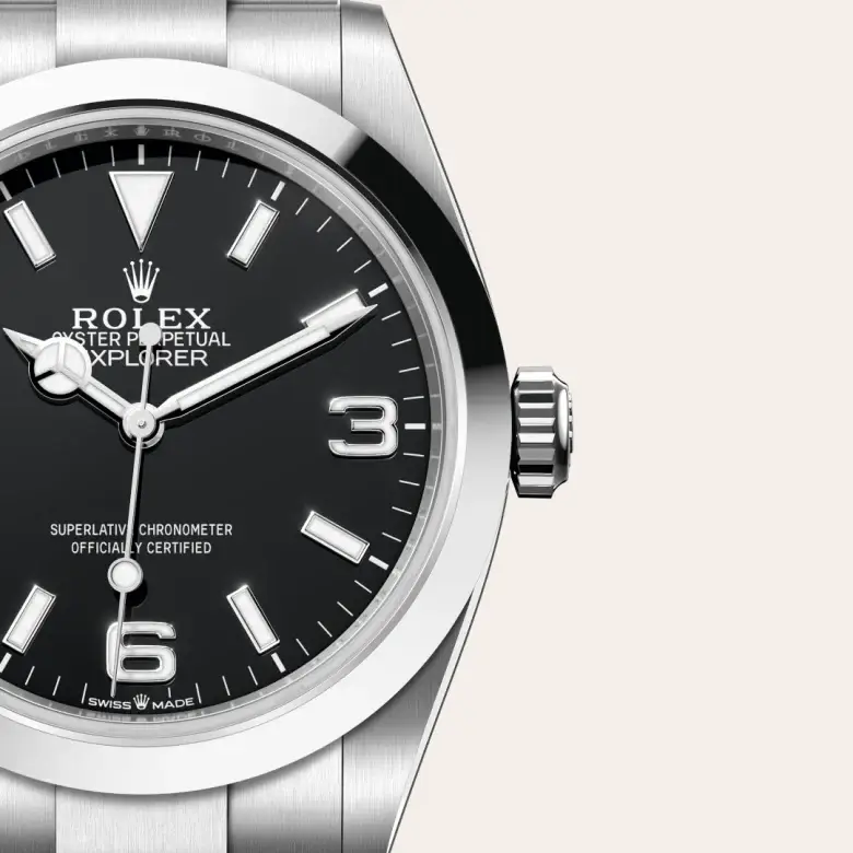 rolex explorer in oystersteel, m224270-0001 - watch palace, Third image