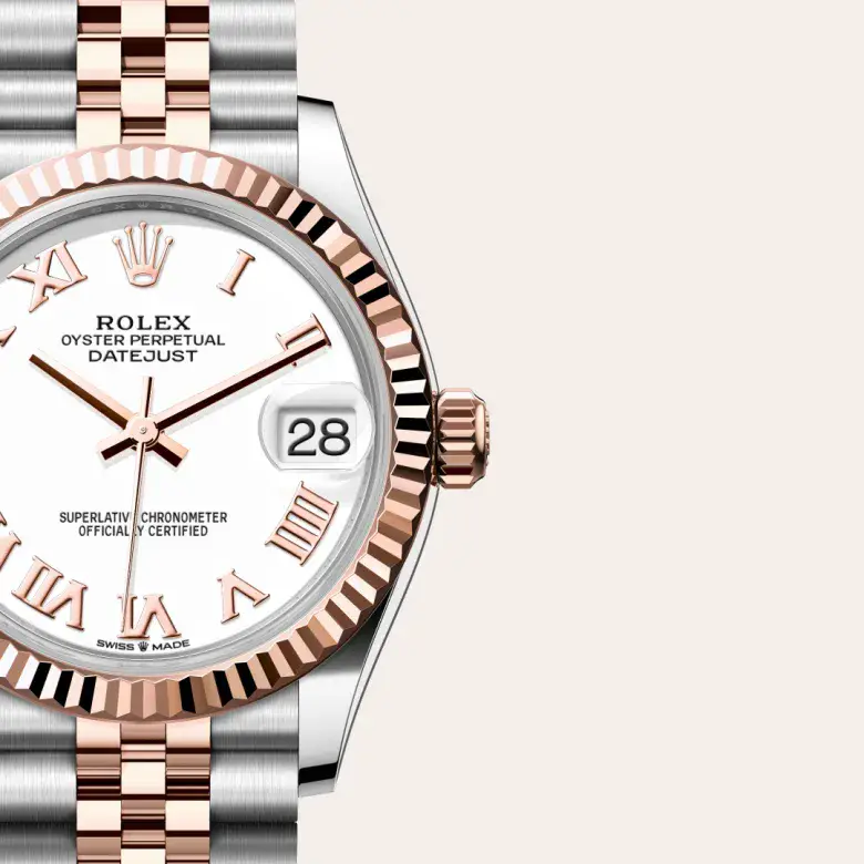 rolex datejust in everose rolesor, M278271-0002- watch palace, Third image