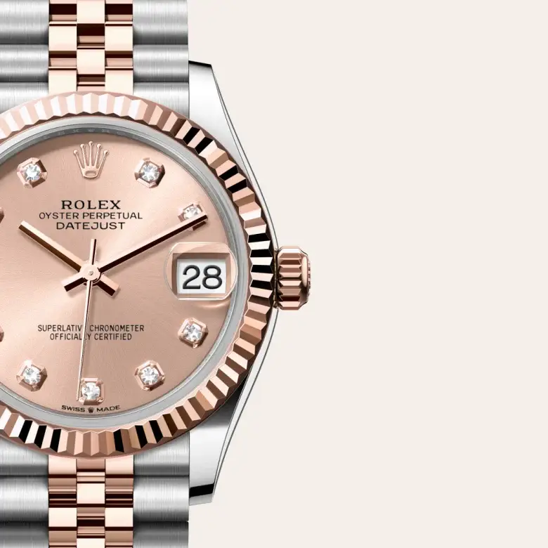 rolex datejust in everose rolesor, M278271-0024- watch palace, Third image