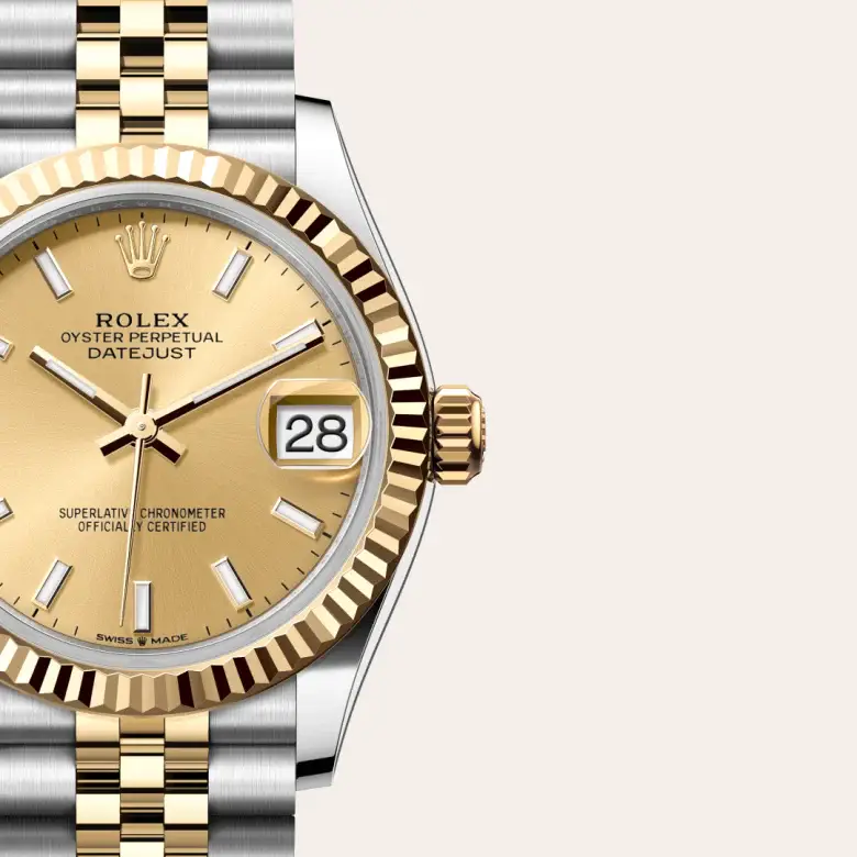 rolex datejust in yellow rolesor, M278273-0014- watch palace, Third image