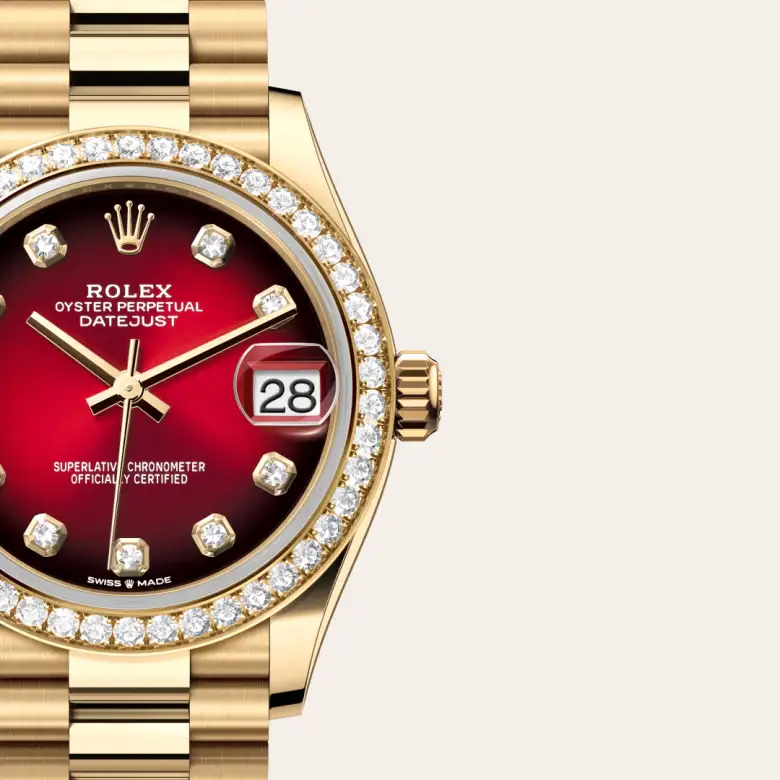 rolex datejust in 18 ct yellow gold, m278288rbr-0041 - watch palace, Third image