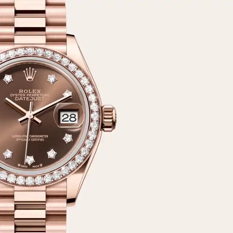 rolex lady-datejust in 18 ct everose gold, m279135rbr-0001 - watch palace, Third image