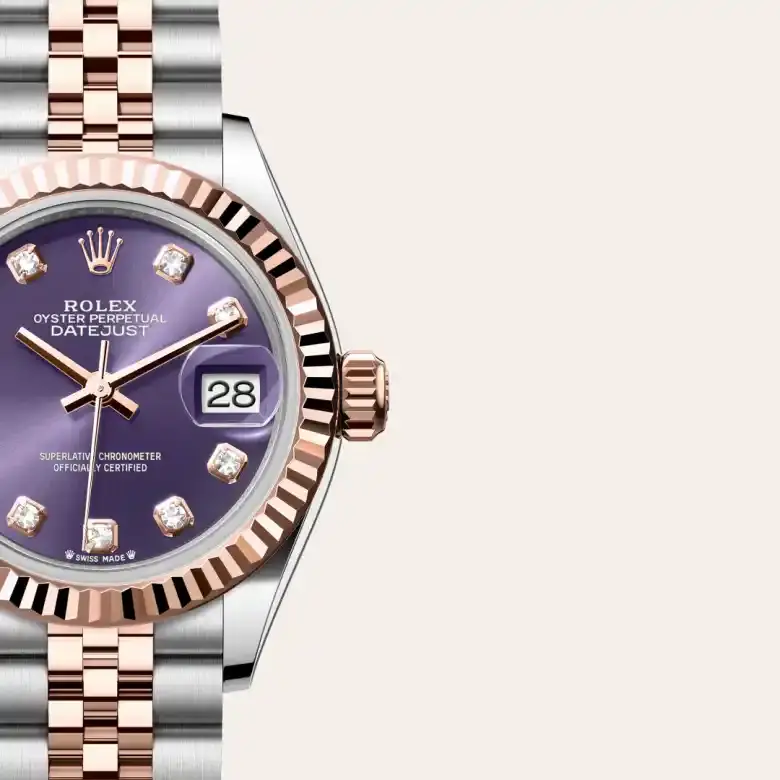 rolex lady-datejust in everose rolesor, M279171-0015- watch palace, Third image