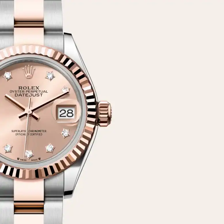 rolex lady-datejust in everose rolesor, m279171-0028 - watch palace, Third image