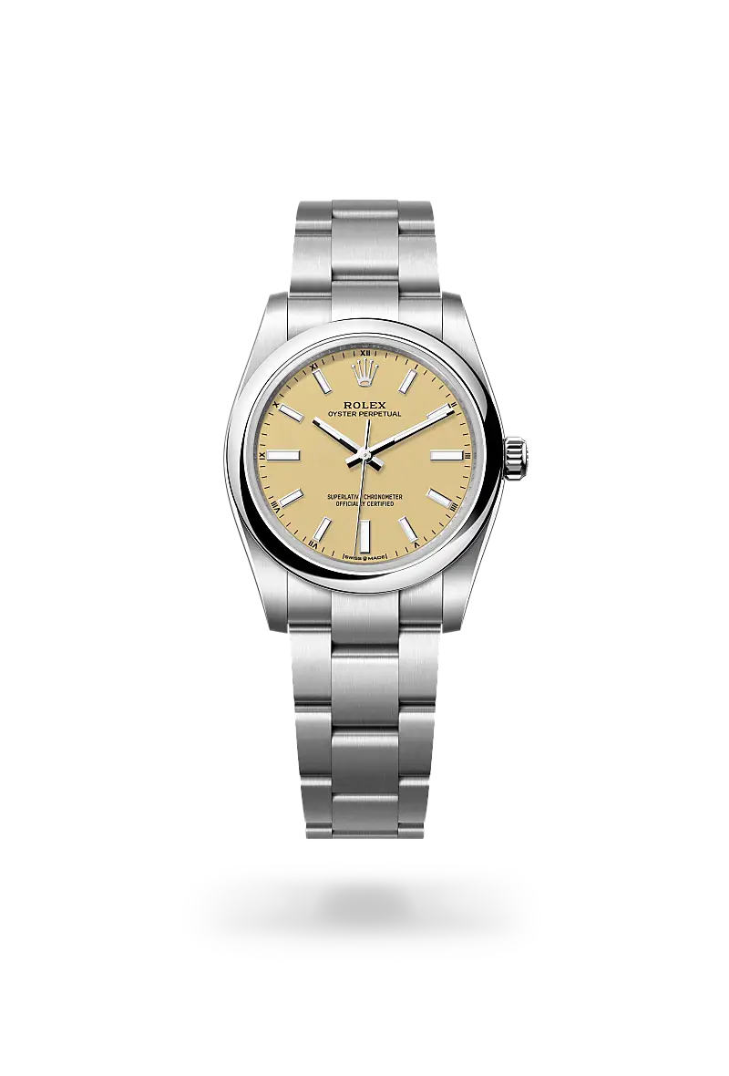 Rolex Oyster Perpetual 34 in Oyster, 34 mm, Oystersteel, M124200-0007 - Watch Palace