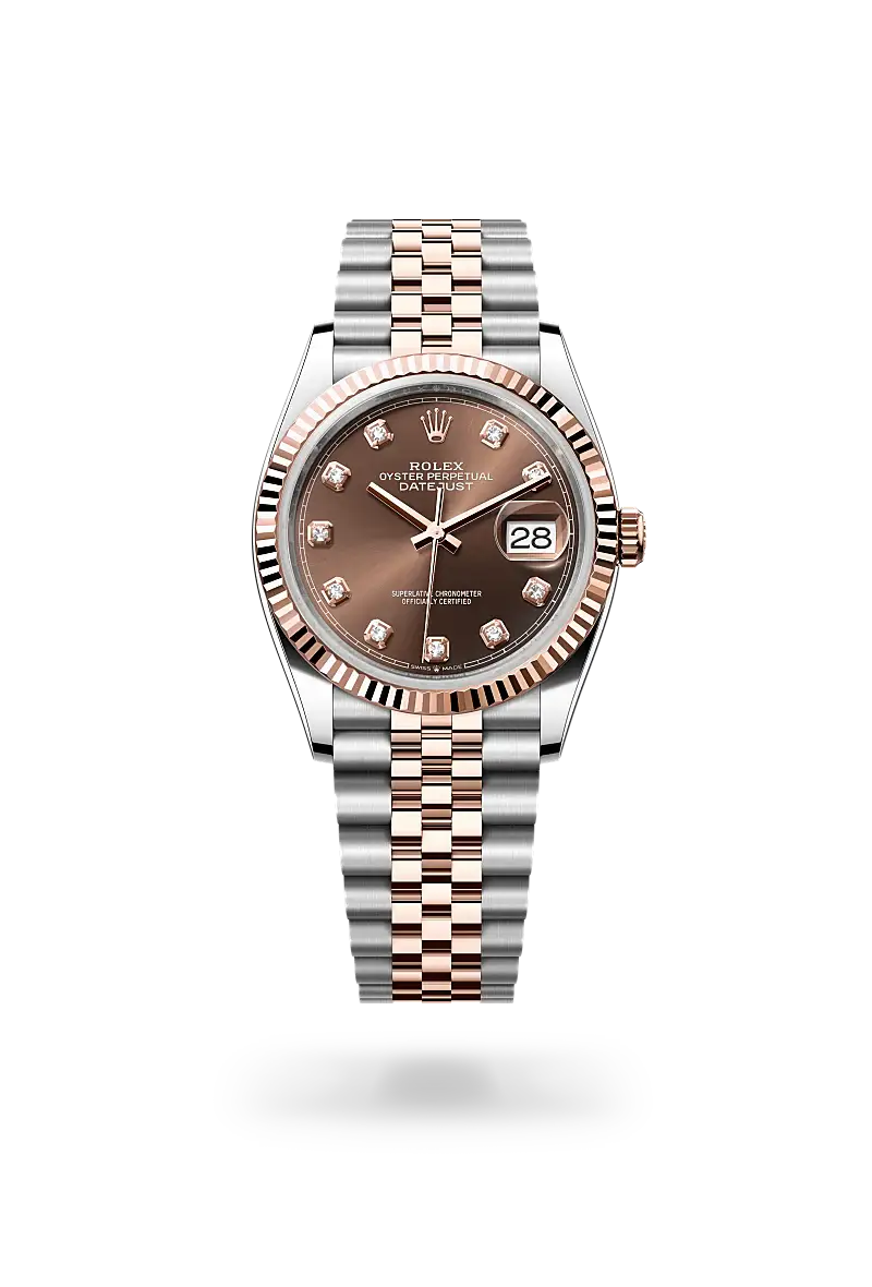 Rolex Datejust 36 in Oyster, 36 mm, Oystersteel and Everose gold, M126231-0053 - Watch Palace