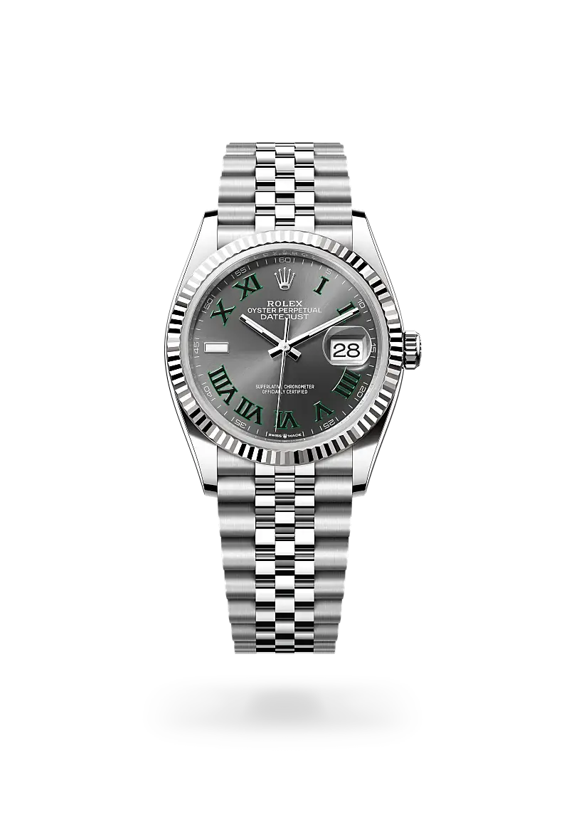 Rolex Datejust 36 in Oyster, 36 mm, Oystersteel and white gold, M126234-0045 - Watch Palace