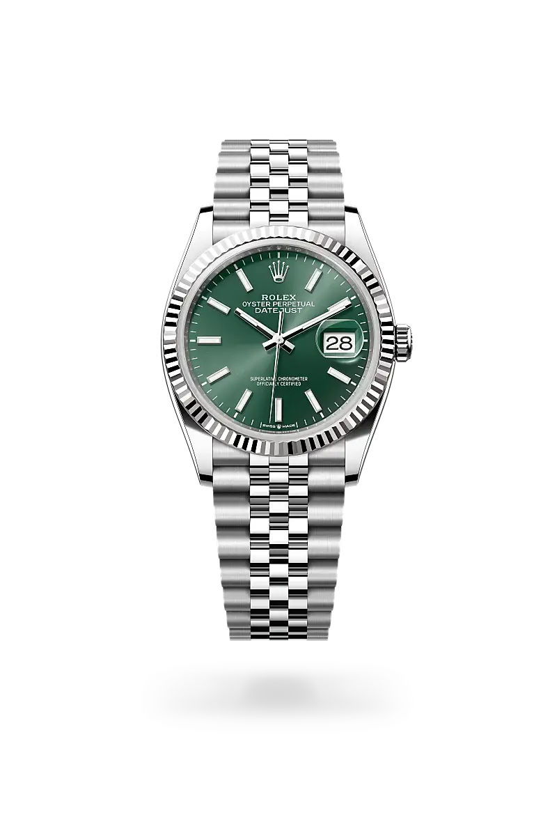 Rolex Datejust 36 in Oyster, 36 mm, Oystersteel and white gold, M126234-0051 - Watch Palace