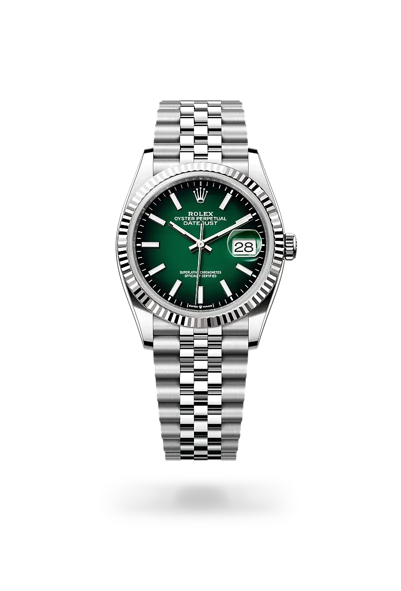 Rolex Datejust 36 in Oyster, 36 mm, Oystersteel and white gold, M126234-0059 - Watch Palace