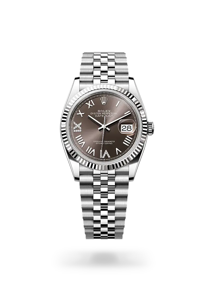 Rolex Datejust 36 in Oyster, 36 mm, Oystersteel and white gold, M126234-0071 - Watch Palace