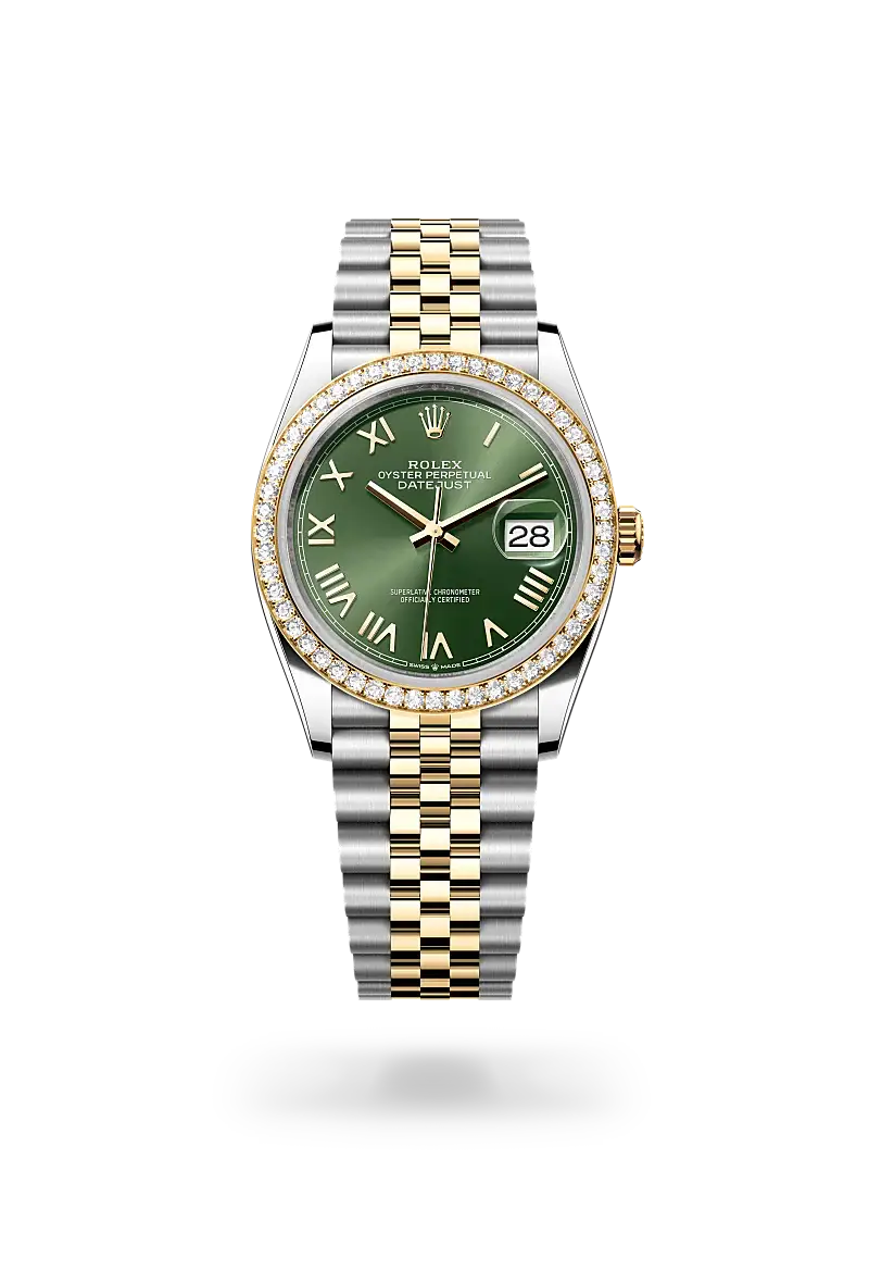 Rolex Datejust 36 in Oyster, 36 mm, Oystersteel, yellow gold and diamonds, M126283RBR-0039 - Watch Palace