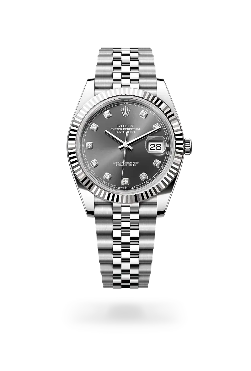 Rolex Datejust 41 in Oyster, 41 mm, Oystersteel and white gold, M126334-0006 - Watch Palace