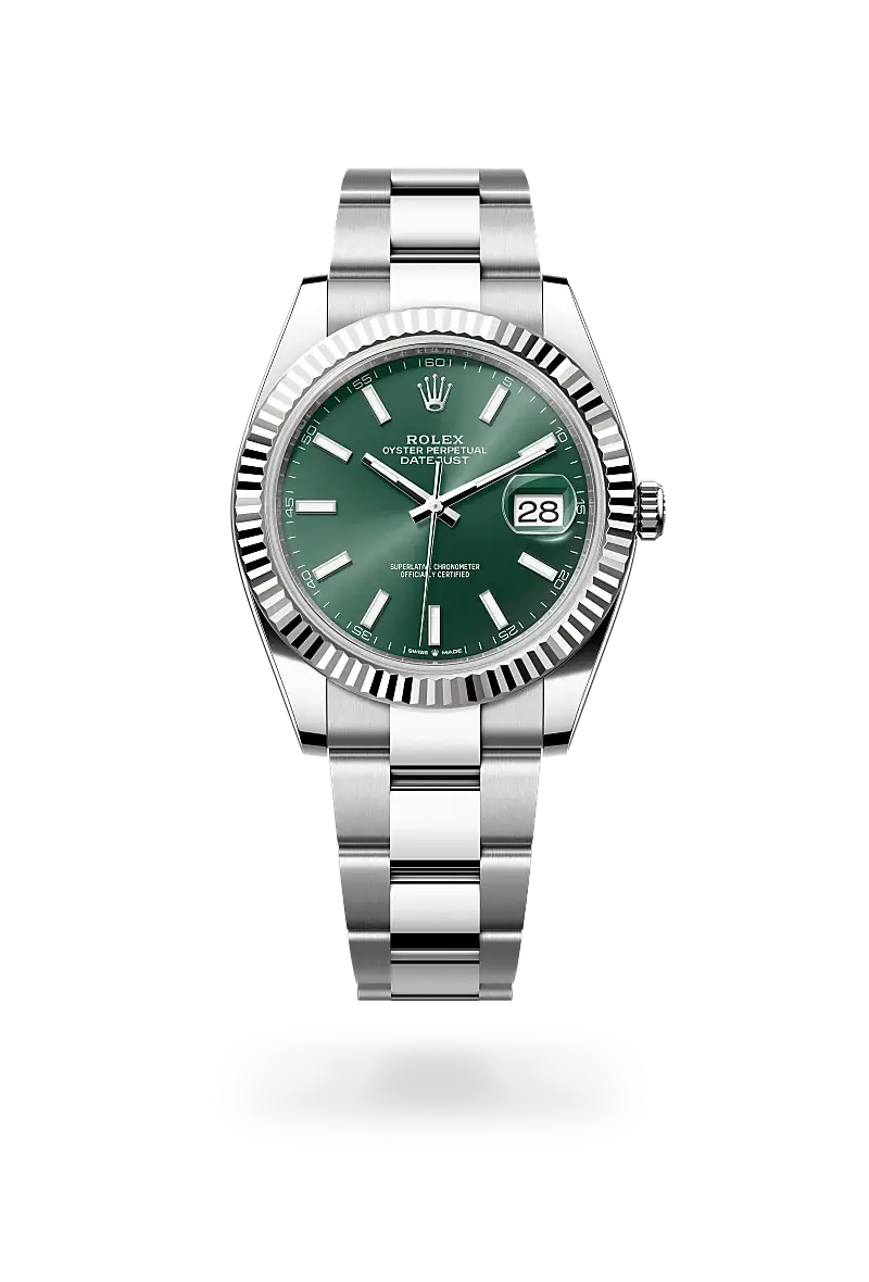 Rolex Datejust 41 in Oyster, 41 mm, Oystersteel and white gold, M126334-0027 - Watch Palace