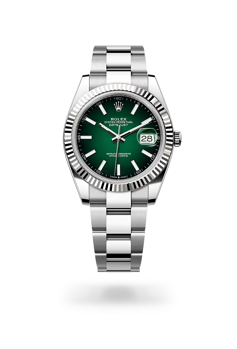 Rolex Datejust 41 in Oyster, 41 mm, Oystersteel and white gold, M126334-0033 - Watch Palace