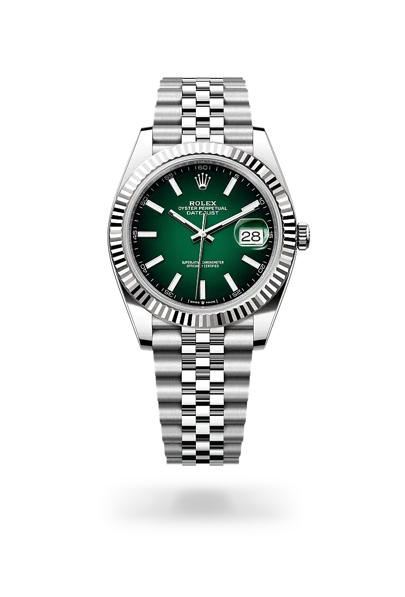 Rolex Datejust 41 in Oyster, 41 mm, Oystersteel and white gold, M126334-0034 - Watch Palace