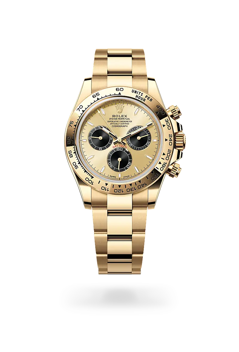 Rolex Cosmograph Daytona in Oyster, 40 mm, yellow gold, M126508-0006 - Watch Palace