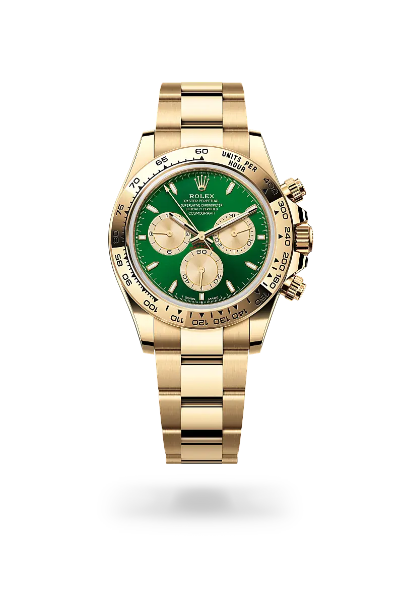 Rolex Cosmograph Daytona in Oyster, 40 mm, yellow gold, M126508-0008 - Watch Palace