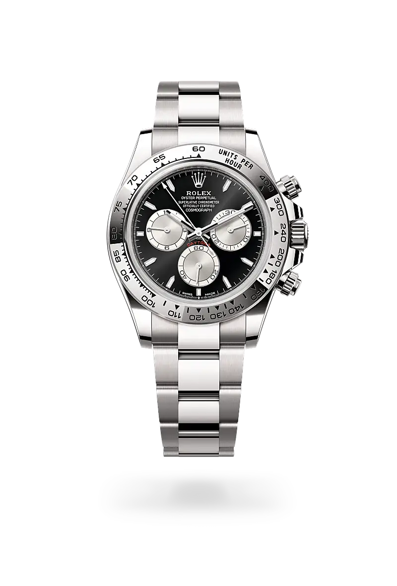 Rolex Cosmograph Daytona in Oyster, 40 mm, white gold, M126509-0001 - Watch Palace