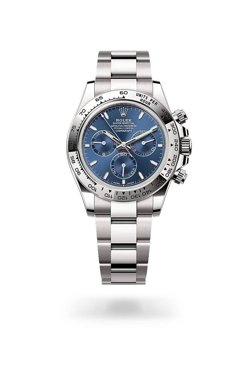 Rolex Cosmograph Daytona in Oyster, 40 mm, white gold, M126509-0005 - Watch Palace