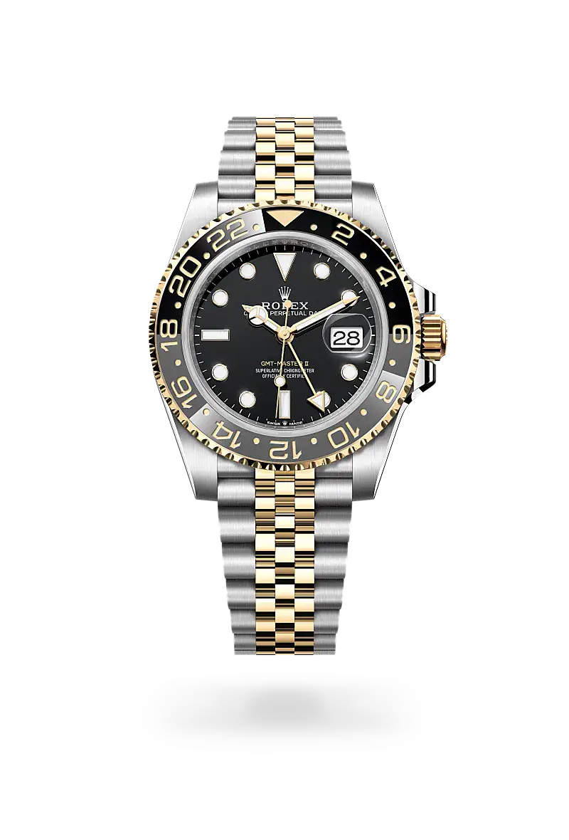 Rolex GMT-Master II in Oyster, 40 mm, Oystersteel and yellow gold, M126713GRNR-0001 - Watch Palace