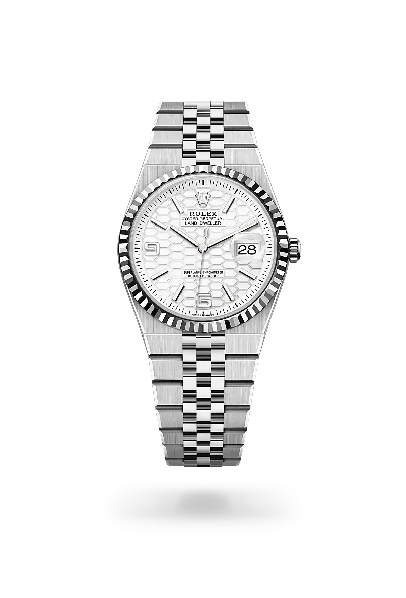 Rolex Land-Dweller 36 in Oyster, 36 mm, Oystersteel and white gold, M127234-0001 - Watch Palace
