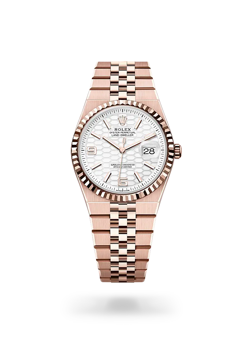 Rolex Land-Dweller 36 in Oyster, 36 mm, Everose gold, M127235-0001 - Watch Palace