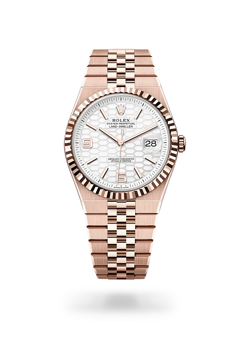 Rolex Land-Dweller 40 in Oyster, 40 mm, Everose gold, M127335-0001 - Watch Palace