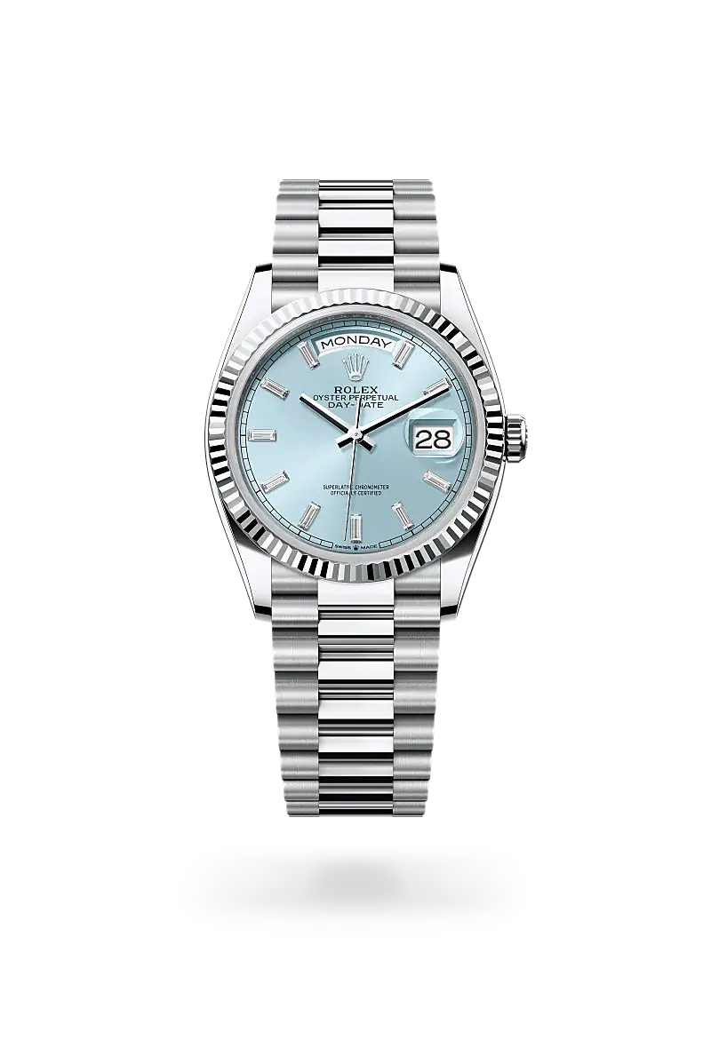Rolex Day-Date 36 in Oyster, 36 mm, platinum, M128236-0009 - Watch Palace