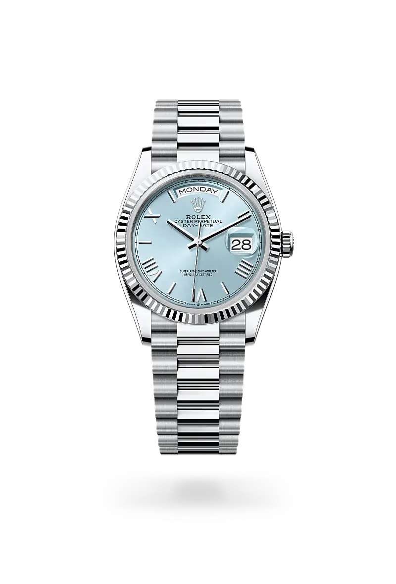 Rolex Day-Date 36 in Oyster, 36 mm, platinum, M128236-0018 - Watch Palace