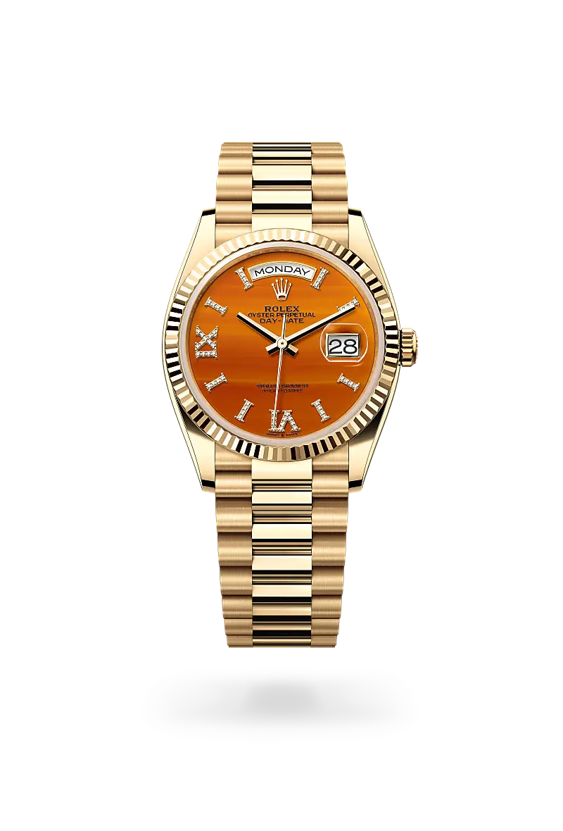Rolex Day-Date 36 in Oyster, 36 mm, yellow gold, M128238-0088 - Watch Palace