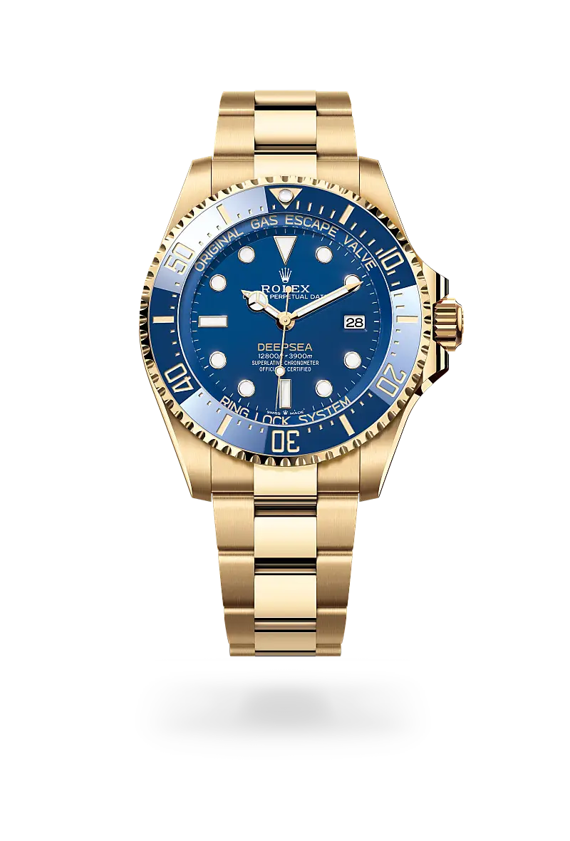 Rolex Deepsea in Oyster, 44 mm, yellow gold, M136668LB-0001 - Watch Palace