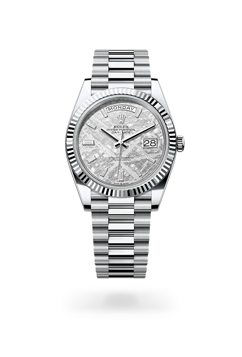 Rolex Day-Date 40 in Oyster, 40 mm, platinum, M228236-0011 - Watch Palace
