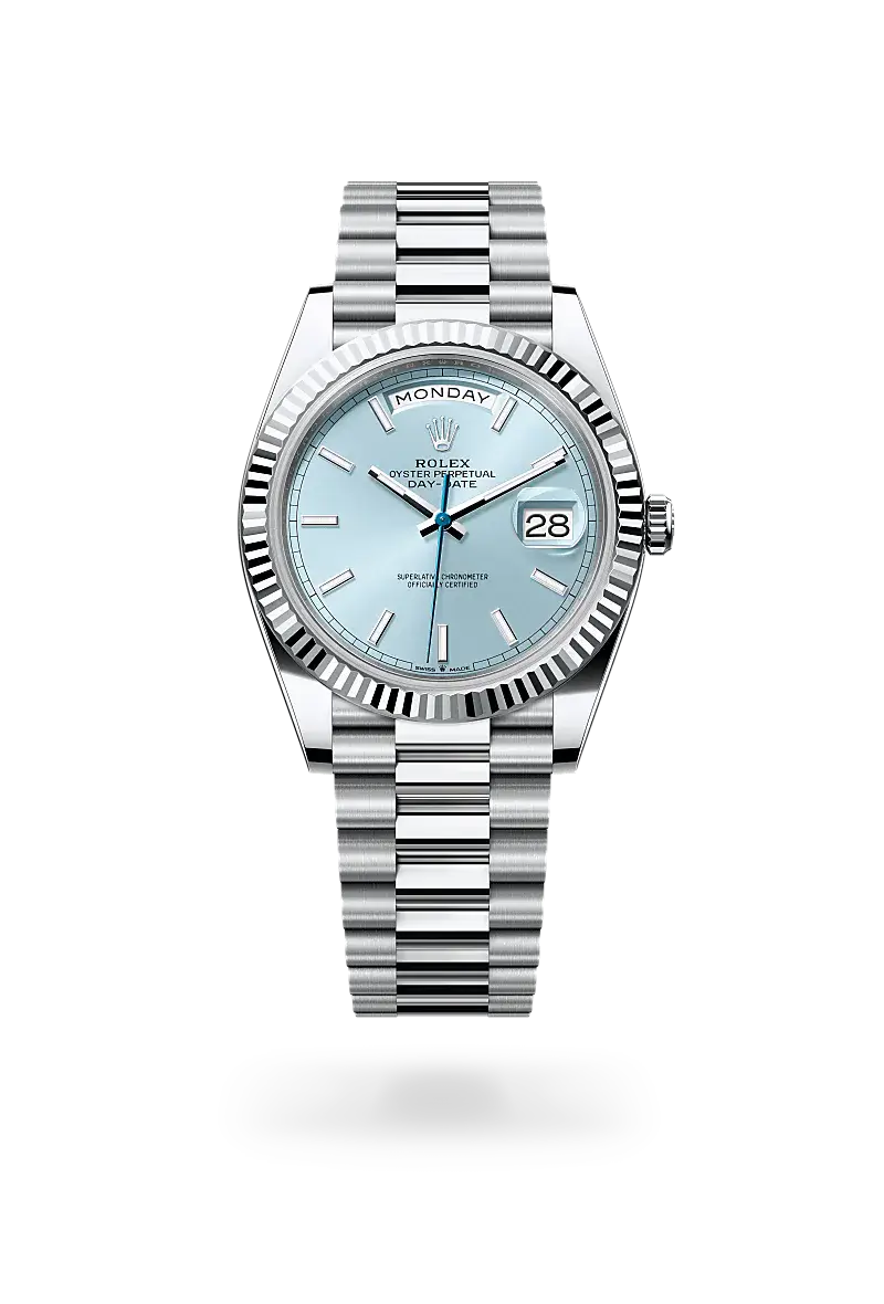 Rolex Day-Date 40 in Oyster, 40 mm, platinum, M228236-0018 - Watch Palace