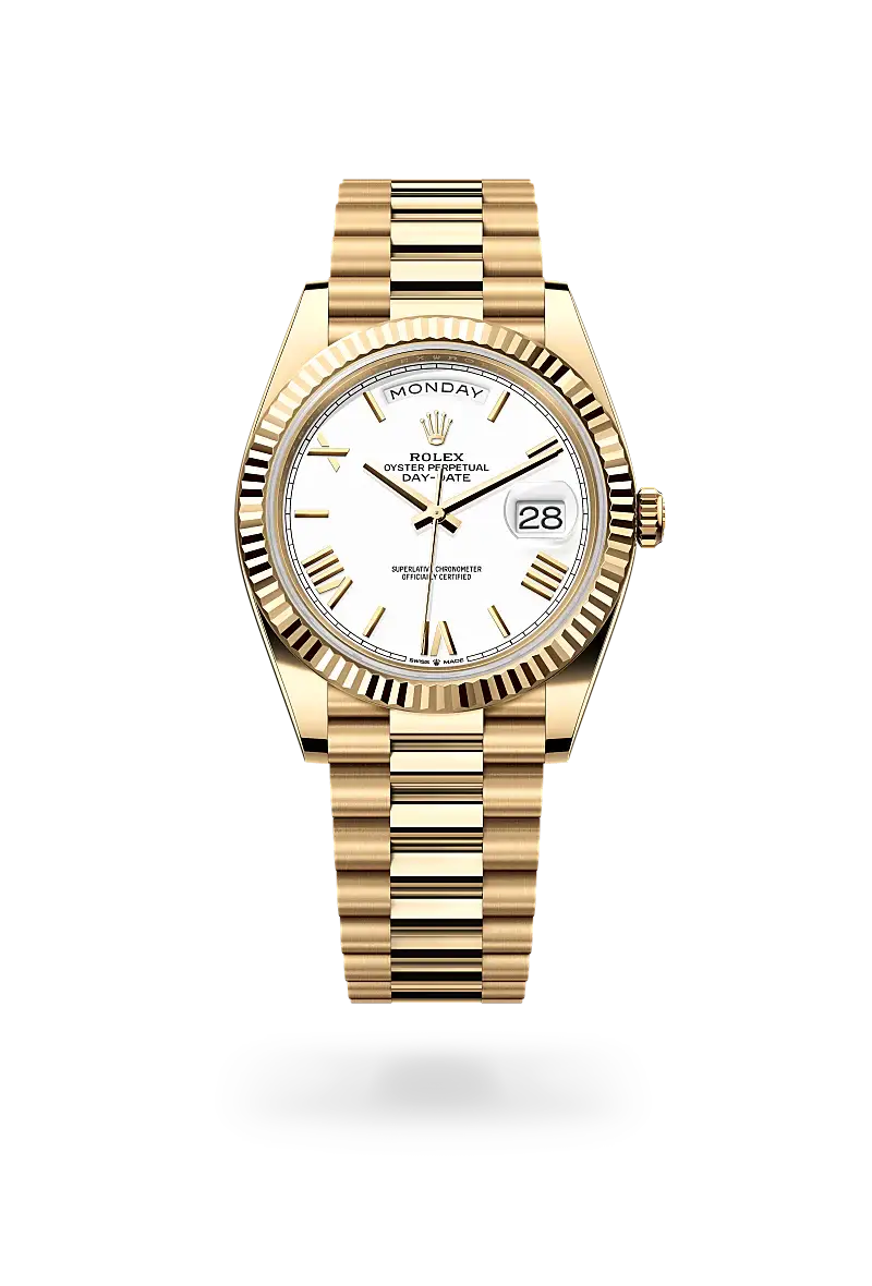 Rolex Day-Date 40 in Oyster, 40 mm, yellow gold, M228238-0042 - Watch Palace