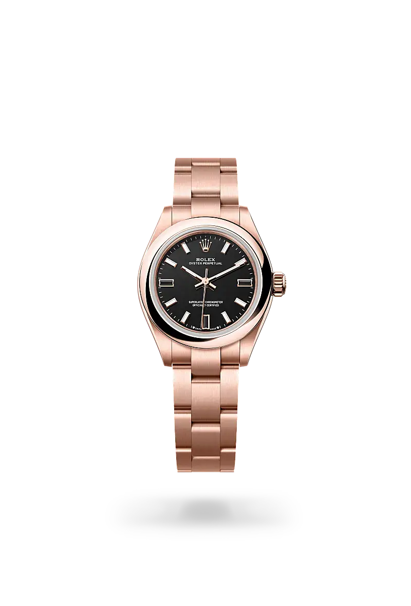 Rolex Oyster Perpetual 28 in Oyster, 28 mm, Everose gold, M276205-0001 - Watch Palace