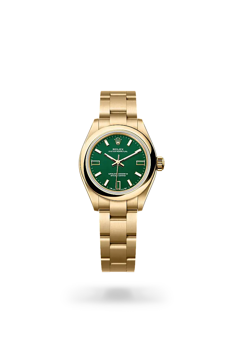 Rolex Oyster Perpetual 28 in Oyster, 28 mm, yellow gold, M276208-0002 - Watch Palace