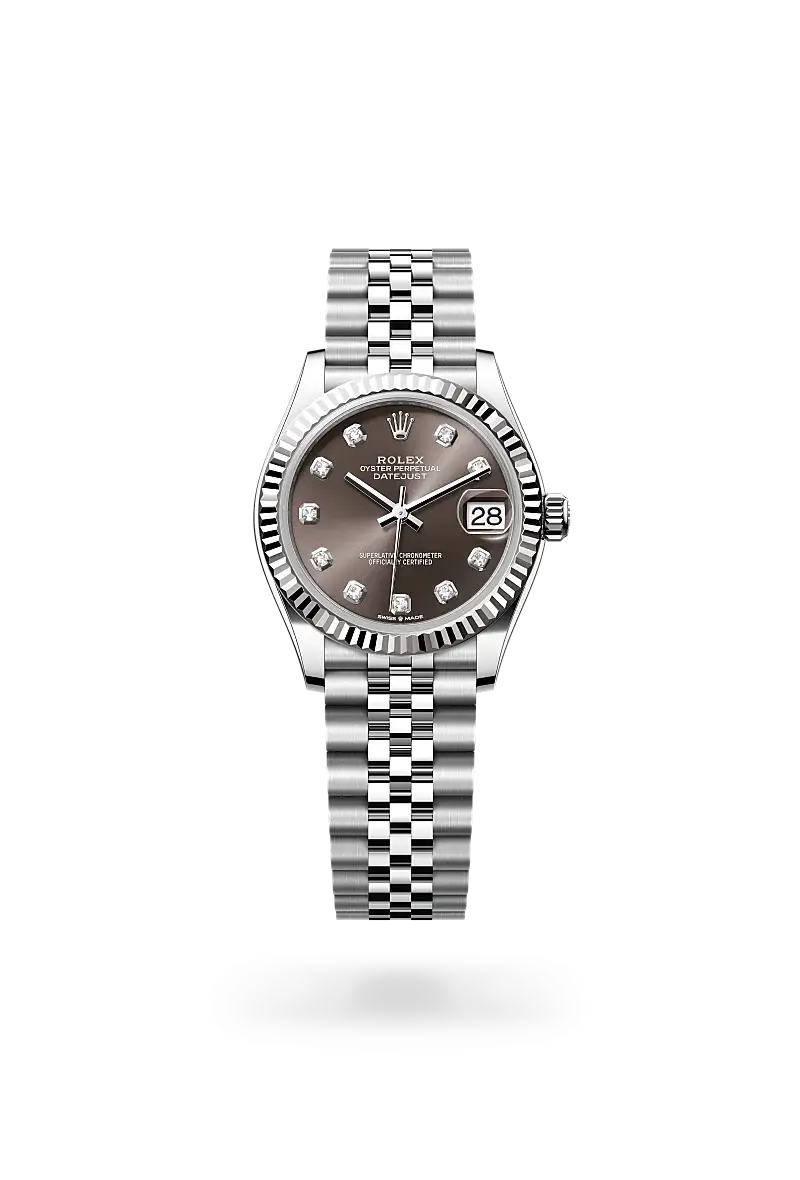 Rolex Datejust 31 in Oyster, 31 mm, Oystersteel and white gold, M278274-0008 - Watch Palace