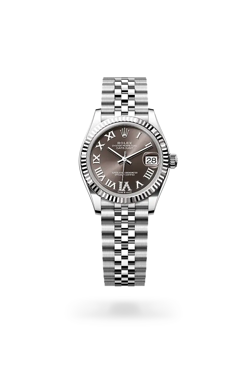 Rolex Datejust 31 in Oyster, 31 mm, Oystersteel and white gold, M278274-0028 - Watch Palace