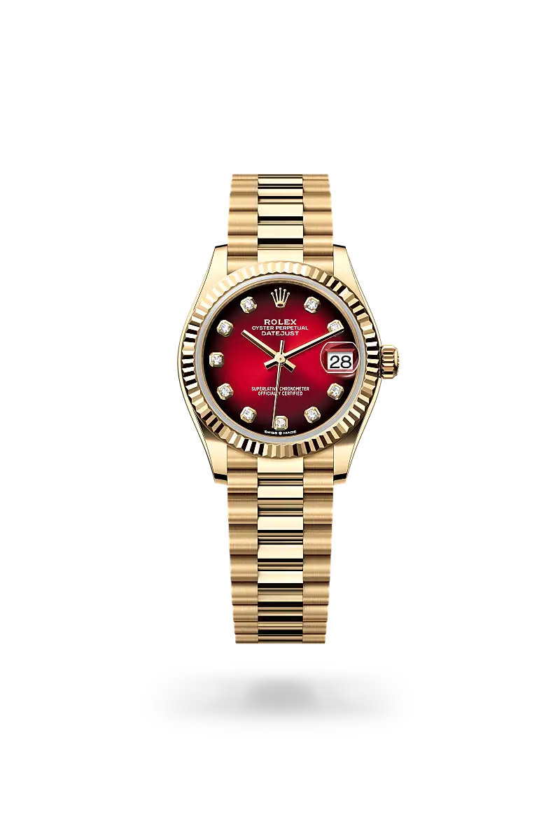 Rolex Datejust 31 in Oyster, 31 mm, yellow gold, M278278-0049 - Watch Palace