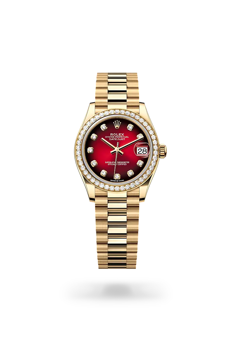 Rolex Datejust 31 in Oyster, 31 mm, yellow gold and diamonds, M278288RBR-0041 - Watch Palace