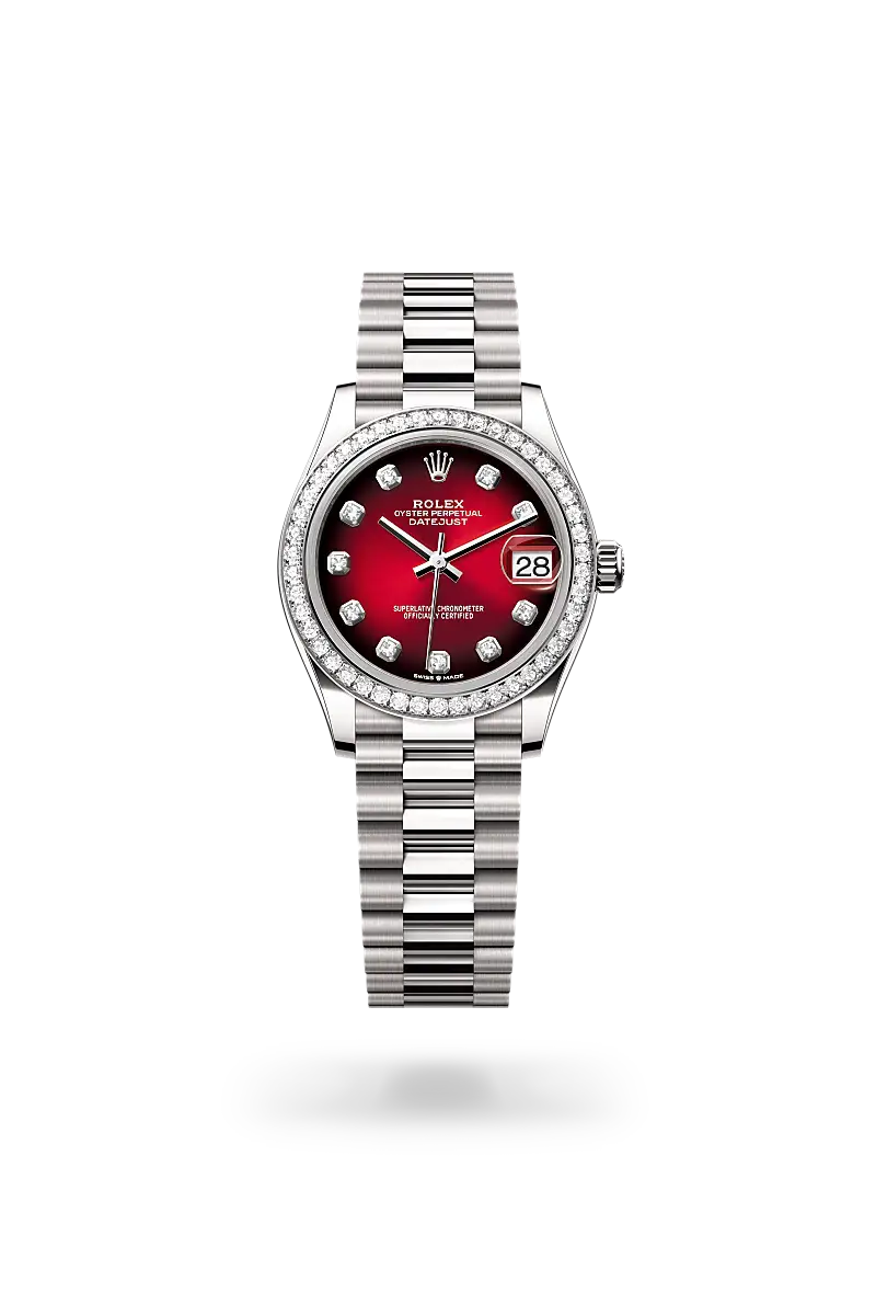 Rolex Datejust 31 in Oyster, 31 mm, white gold and diamonds, M278289RBR-0028 - Watch Palace