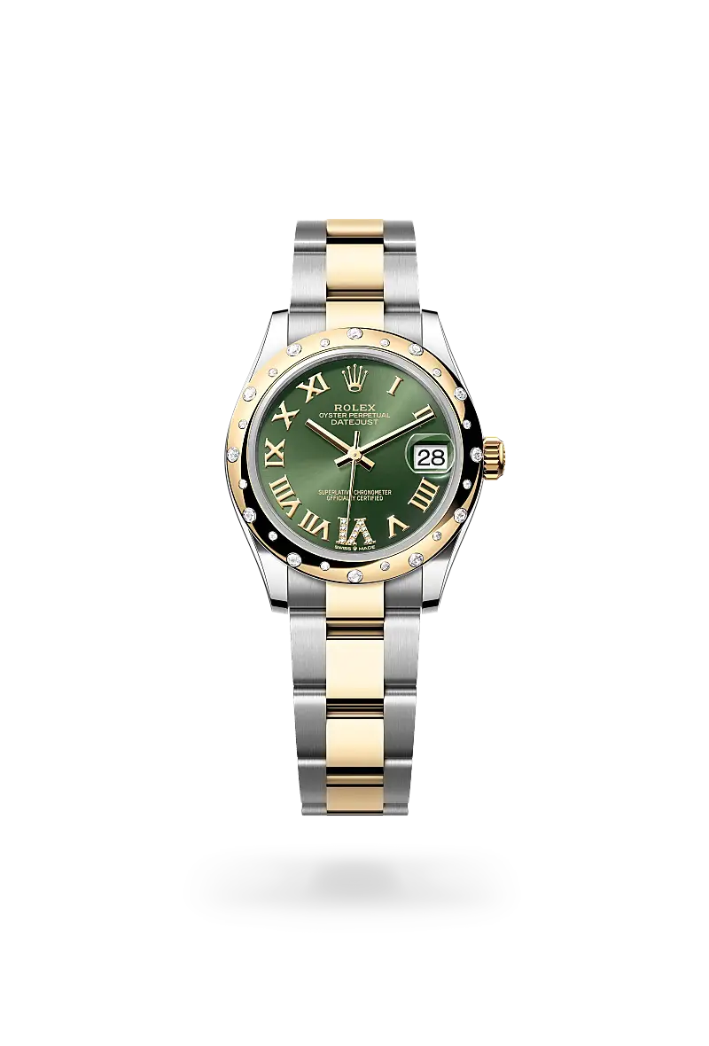Rolex Datejust 31 in Oyster, 31 mm, Oystersteel, yellow gold and diamonds, M278343RBR-0015 - Watch Palace