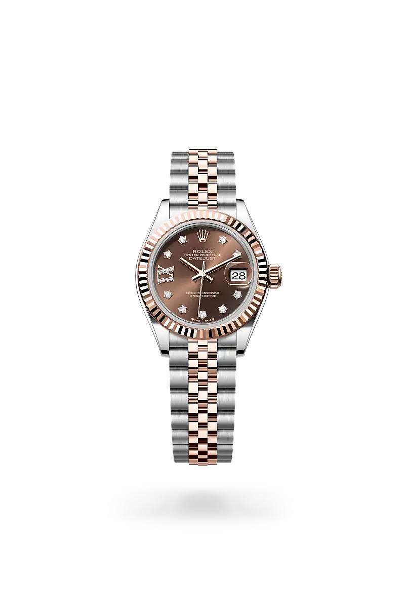 Rolex Lady-Datejust in Oyster, 28 mm, Oystersteel and Everose gold, M279171-0003 - Watch Palace
