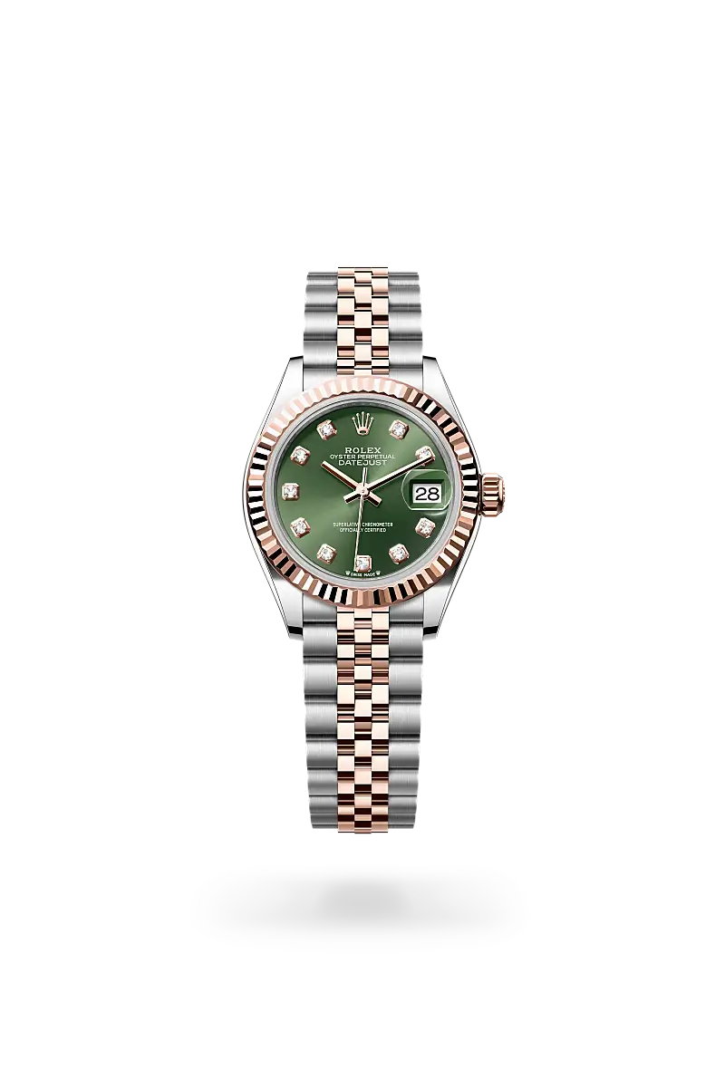 Rolex Lady-Datejust in Oyster, 28 mm, Oystersteel and Everose gold, M279171-0007 - Watch Palace