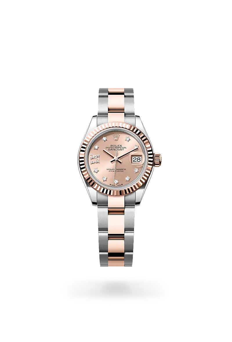 Rolex Lady-Datejust in Oyster, 28 mm, Oystersteel and Everose gold, M279171-0028 - Watch Palace