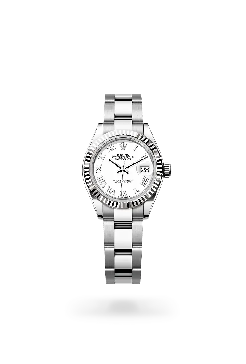 Rolex Lady-Datejust in Oyster, 28 mm, Oystersteel and white gold, M279174-0020 - Watch Palace