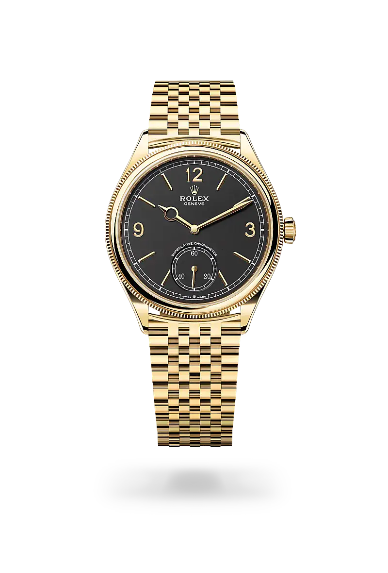 Rolex 1908 in 39 mm, 18 ct yellow gold, polished finish, M52508-0007 - Watch Palace
