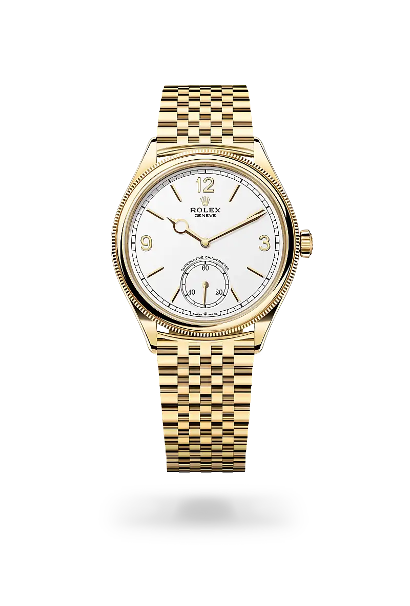 Rolex 1908 in 39 mm, 18 ct yellow gold, polished finish, M52508-0008 - RETAILER