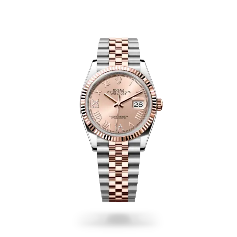 rolex datejust in everose rolesor, M126231-0049- watch palace